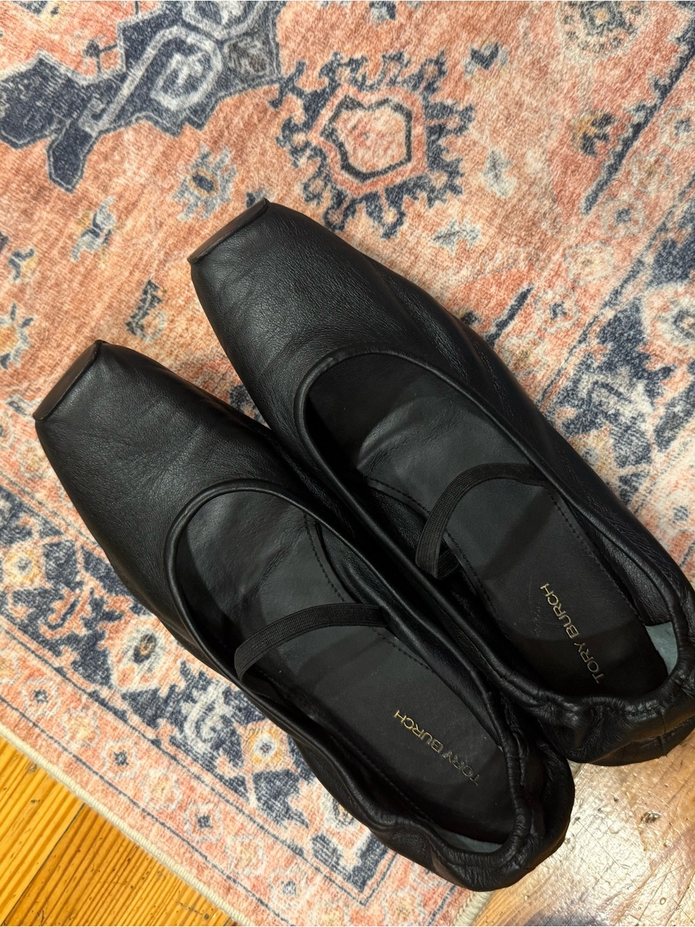 Tory Burch Runway Ballet Ballet Flats - Black Leather